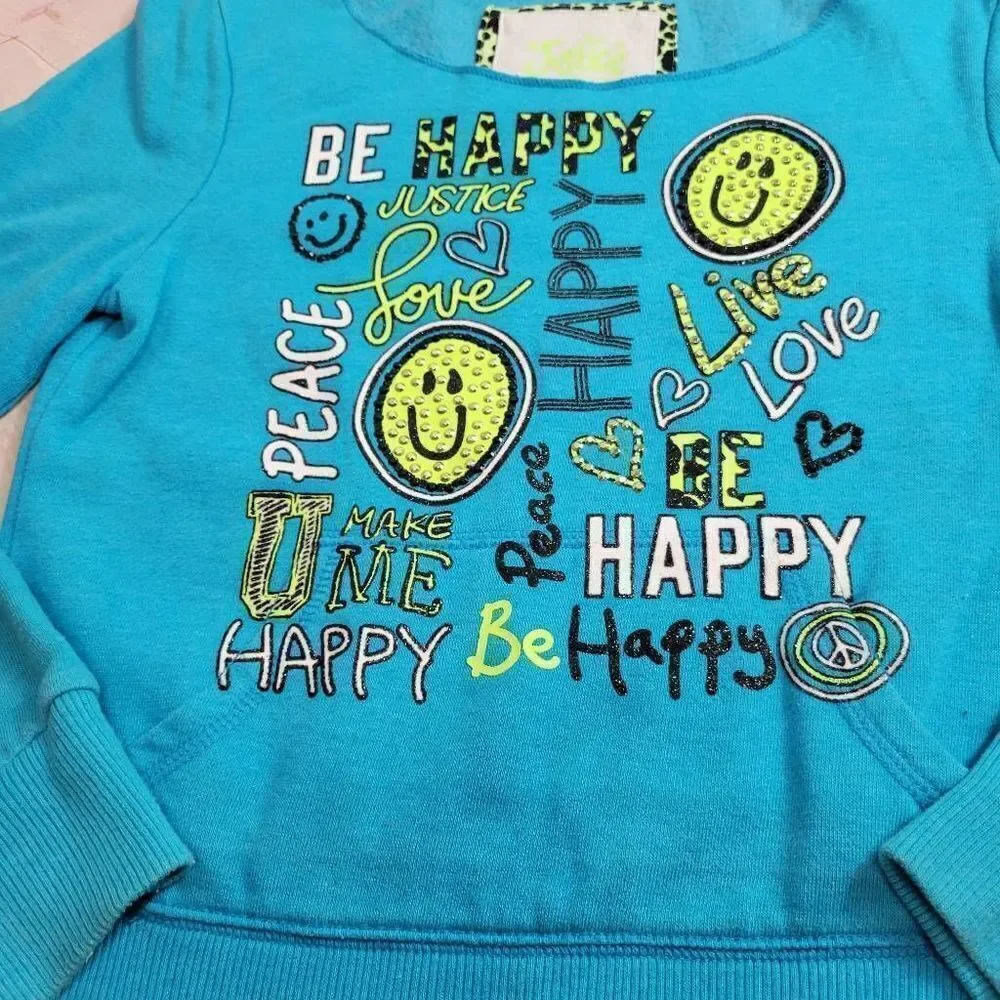 Justice happy sweatshirt 10